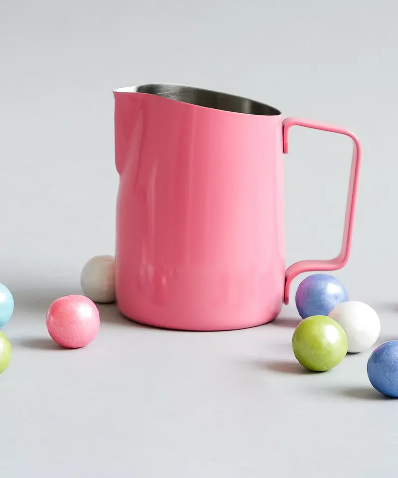 15Oz Latte Art Pitcher With Round Spout In Gloss Bubble Gum 1