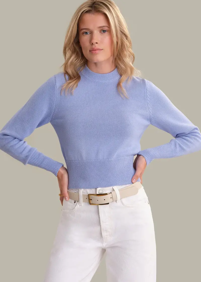 Adeline Cropped Cotton Sweater 1