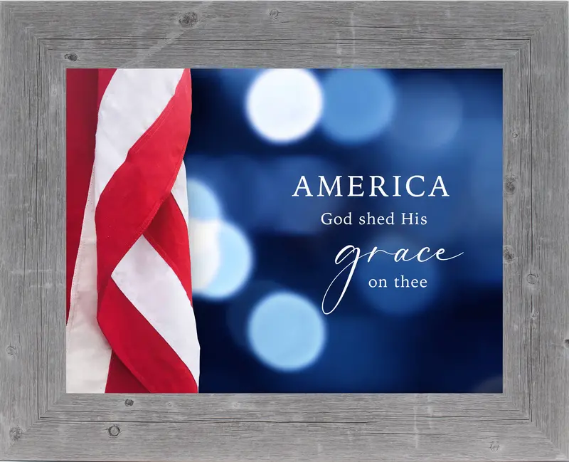 ‘America’ Patriotic Wall Art Print by Summer Snow (Sn321)
