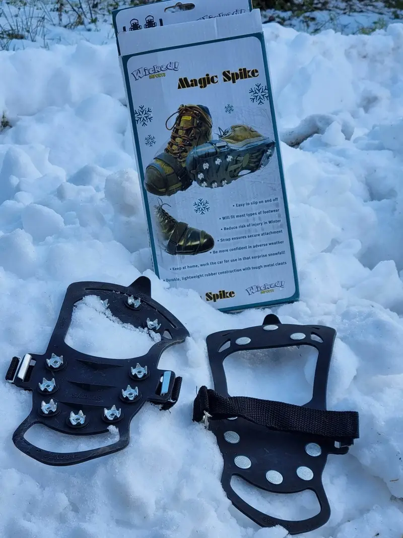 Anti Slip Spikey Snow And Ice Shoe Grips For Winter Hill Terrain Slippery Ground Sleet Show Crampon Cleets 1