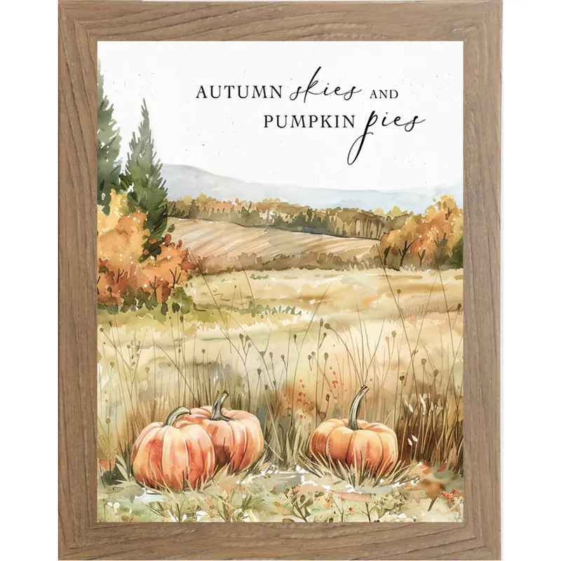 Autumn Skies And Pumpkin Pies – Fall Framed Wall Art – Ns354 6