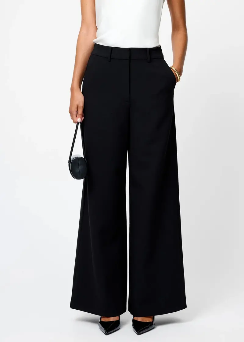 Azra Twill Wide Leg Pants 1