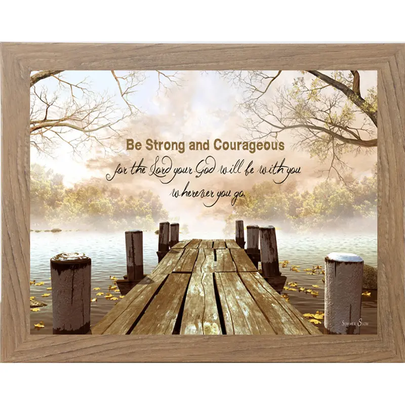 Be Strong And Courageous – Scripture Framed Wall Art | Joshua 1:9 Christian Home Decor (Ss9927) 1