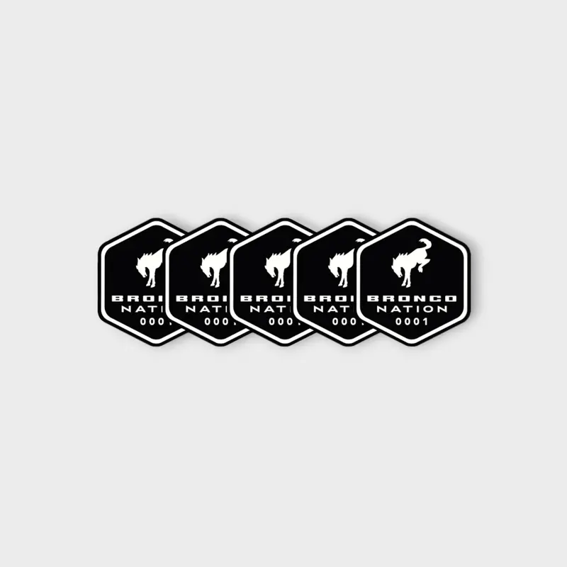 Bronco Nation - Member Number Sticker Pack 1