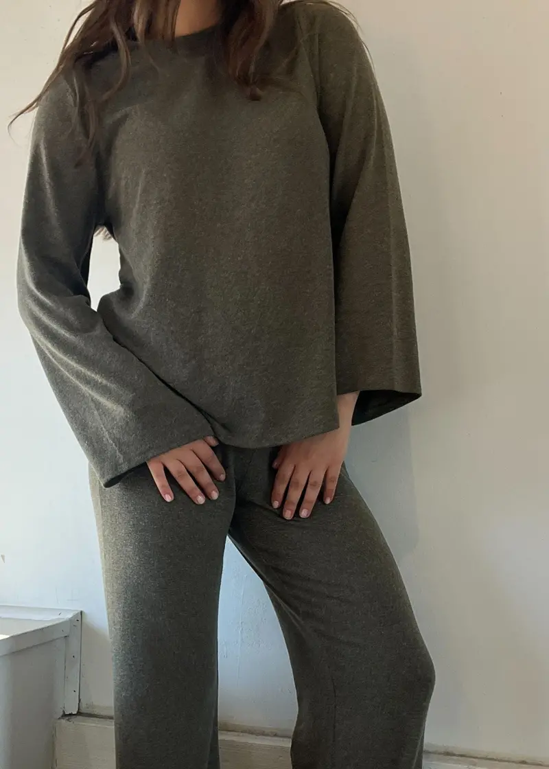Camille Crew Neck Wide Sleeve Top 1