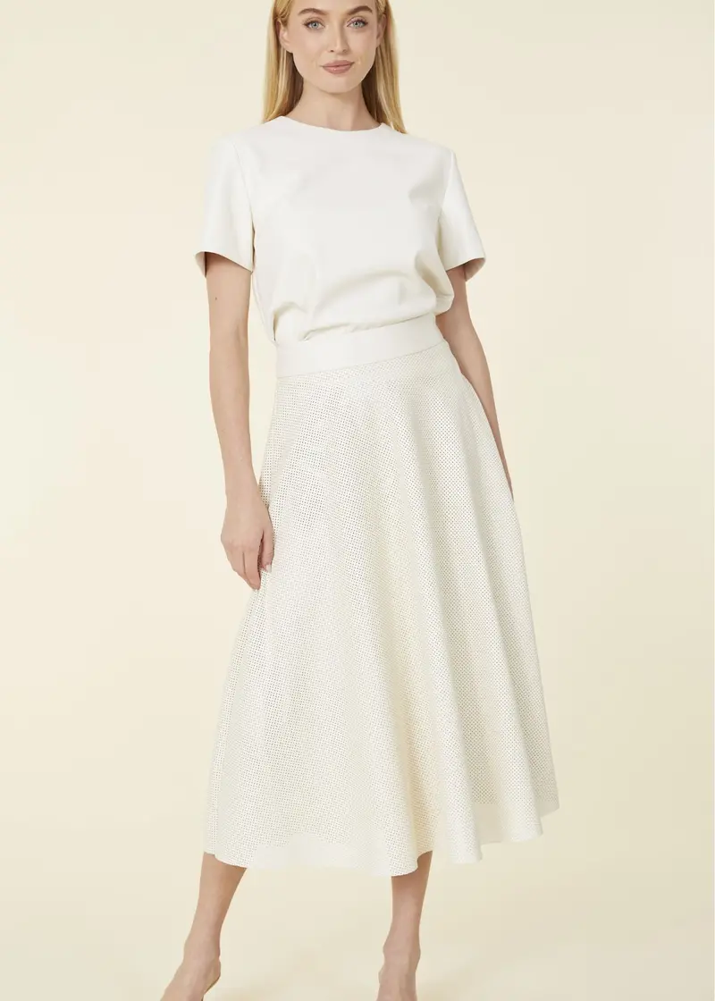 Cordelia Vegan Leather Midi Skirt 1