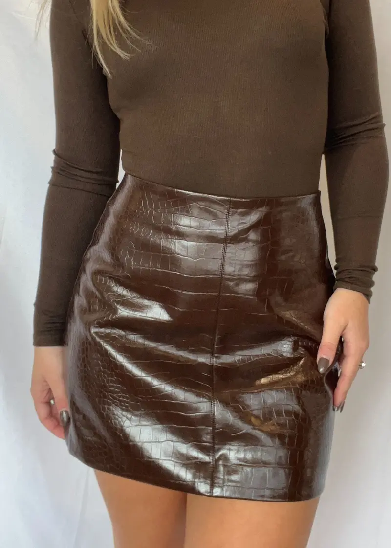 Croc Mini Skirt 1
