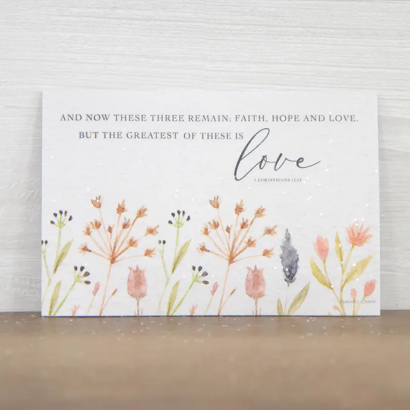 Faith Hope And Love Magnet – Corinthians 13:13 Christian Encouragement Decor | Sn9m 1