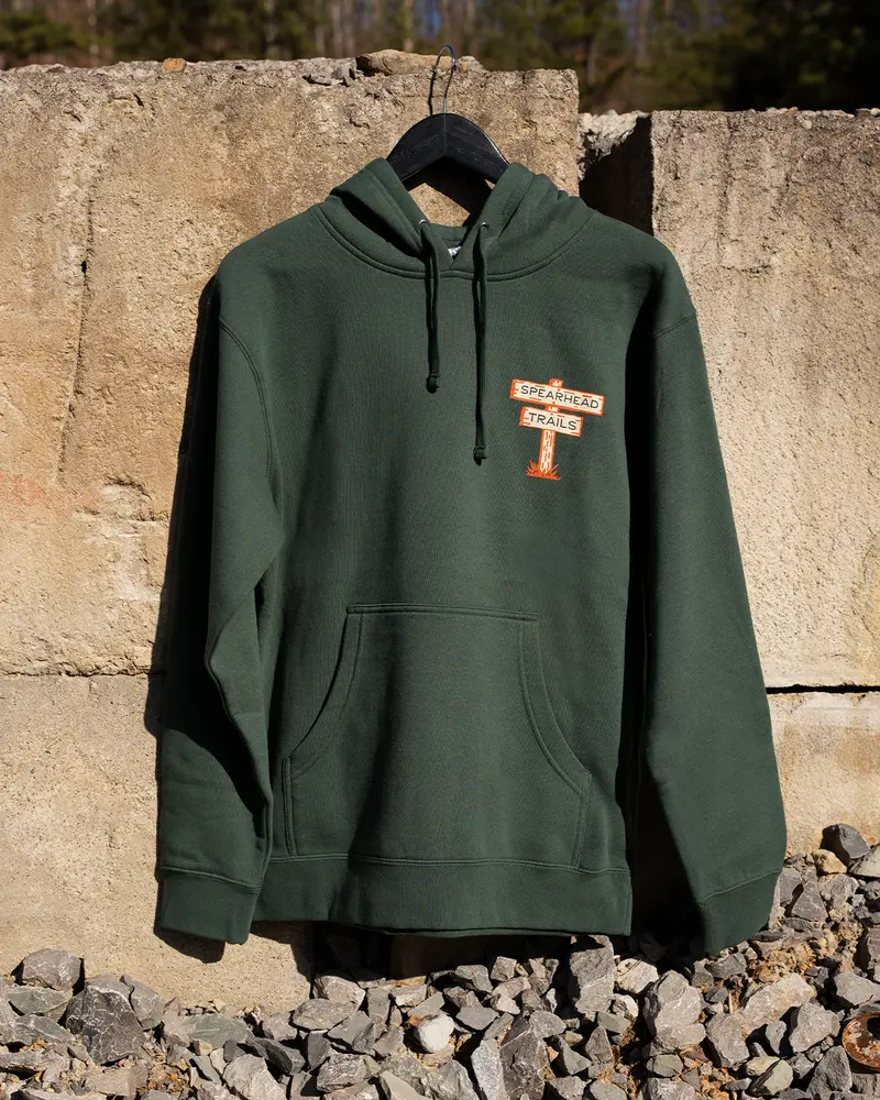 Forest Green Trail Sign Hoodie 1