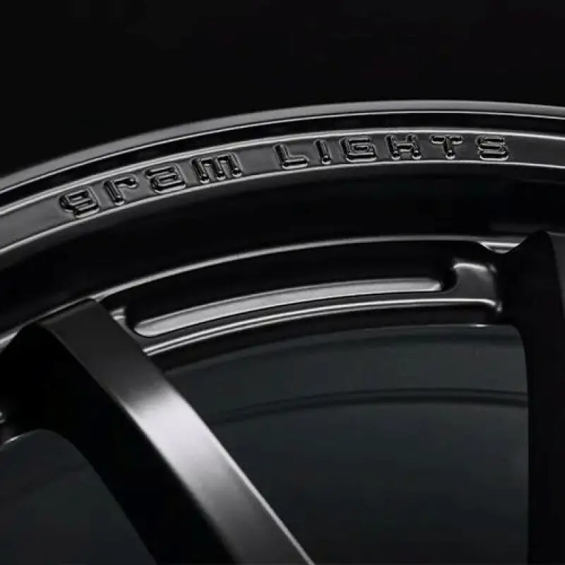 Gram Lights 57Nr Limited Ii 18X9.5 +38 5-114.3 Semigloss Black Wheel W/ Black Cap/Stickers/Air Valve 1