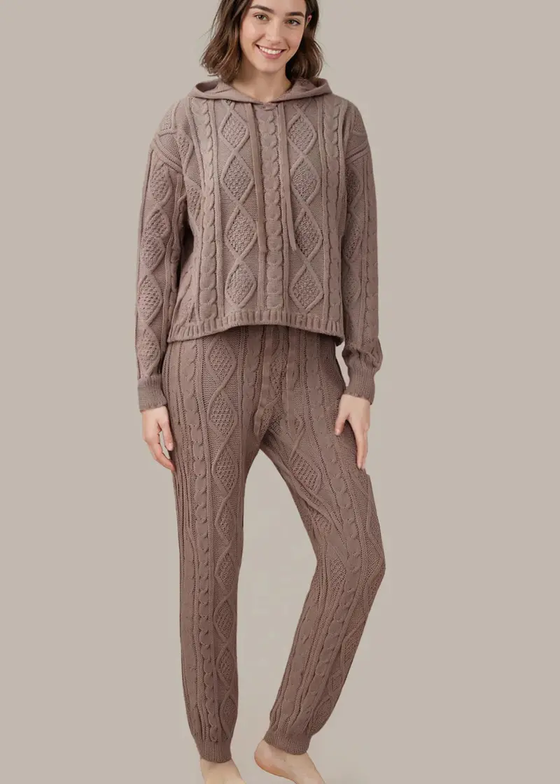 Hallie Chenille Cable Hoodie & Jogger Set 1