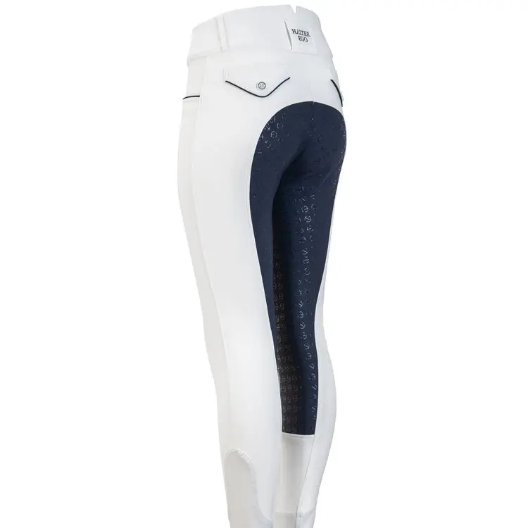 Halter Ego C High Waist White Competition ,White With Navy Seat 1