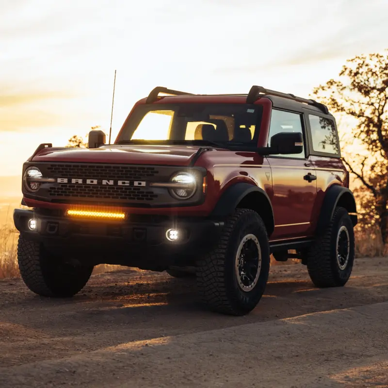 Heretic - Bronco Capable Bumper 20" Led Light Bar Kit 1