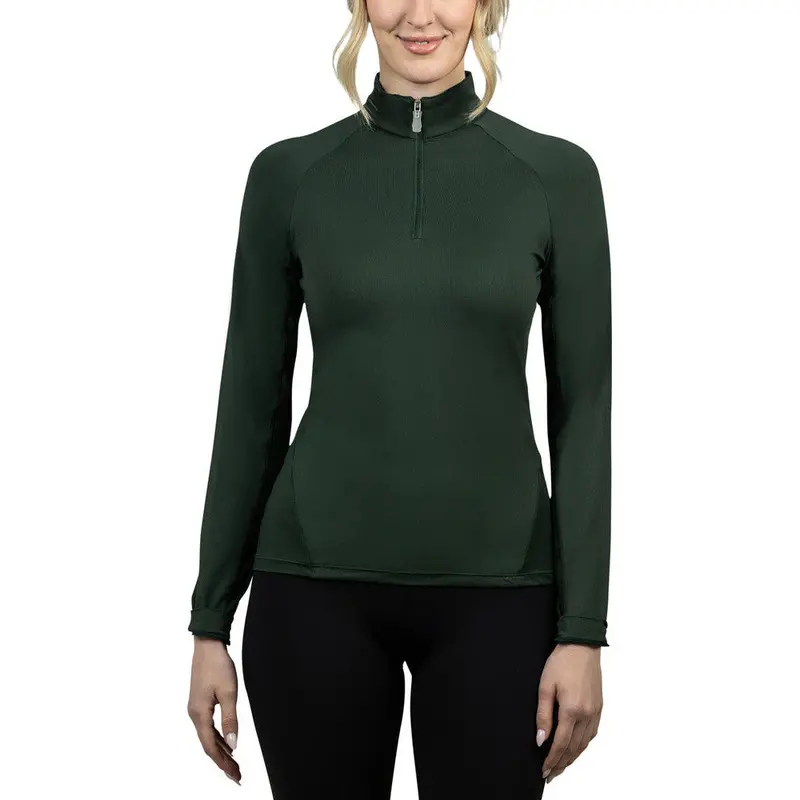 Kastel Forest Green Long Sleeve Shirred Raglan Shoulder 1