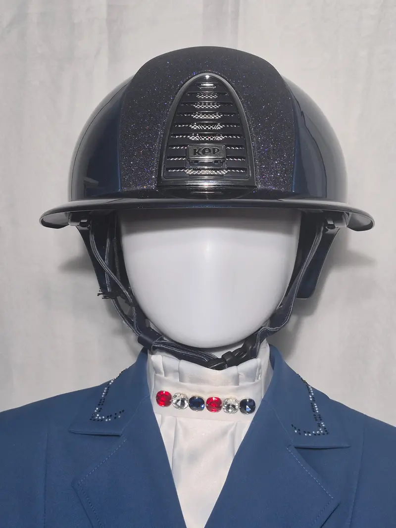 Kep 2.0 L  Blue Star Front, Visor Shine Polo Blue. Grid, Sub Grid And Button Mirror Silver. Kep Logo Metal 1