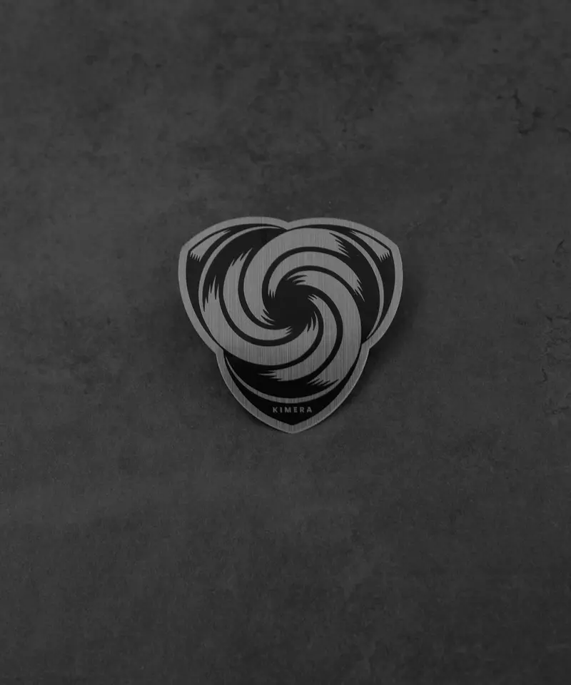 Kimera Logo Sticker In Brushed Aluminum Finish - Large 1
