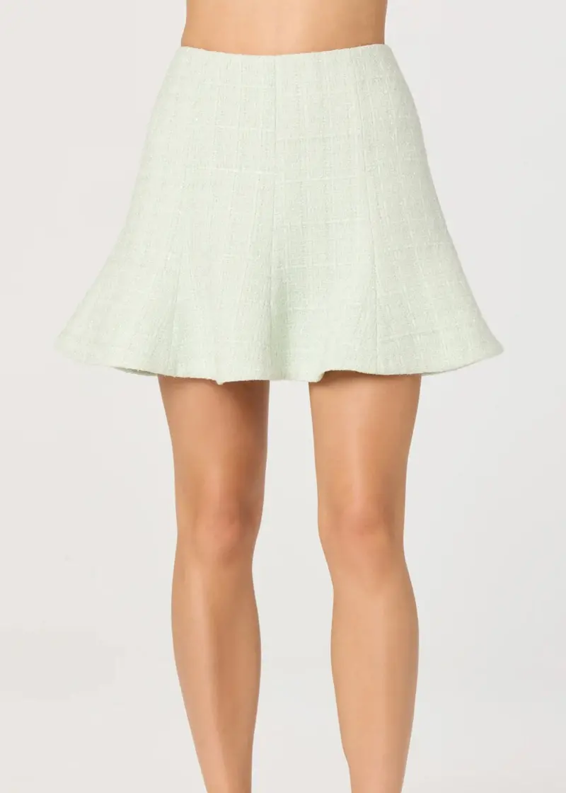 Kiona Tweed Flared Mini Skirt 1