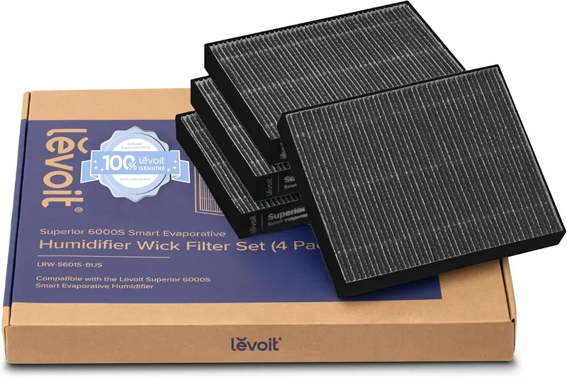 Levoit Superior 6000S Smart Evaporative Humidifier Replacement Filters (4-Pack) 1