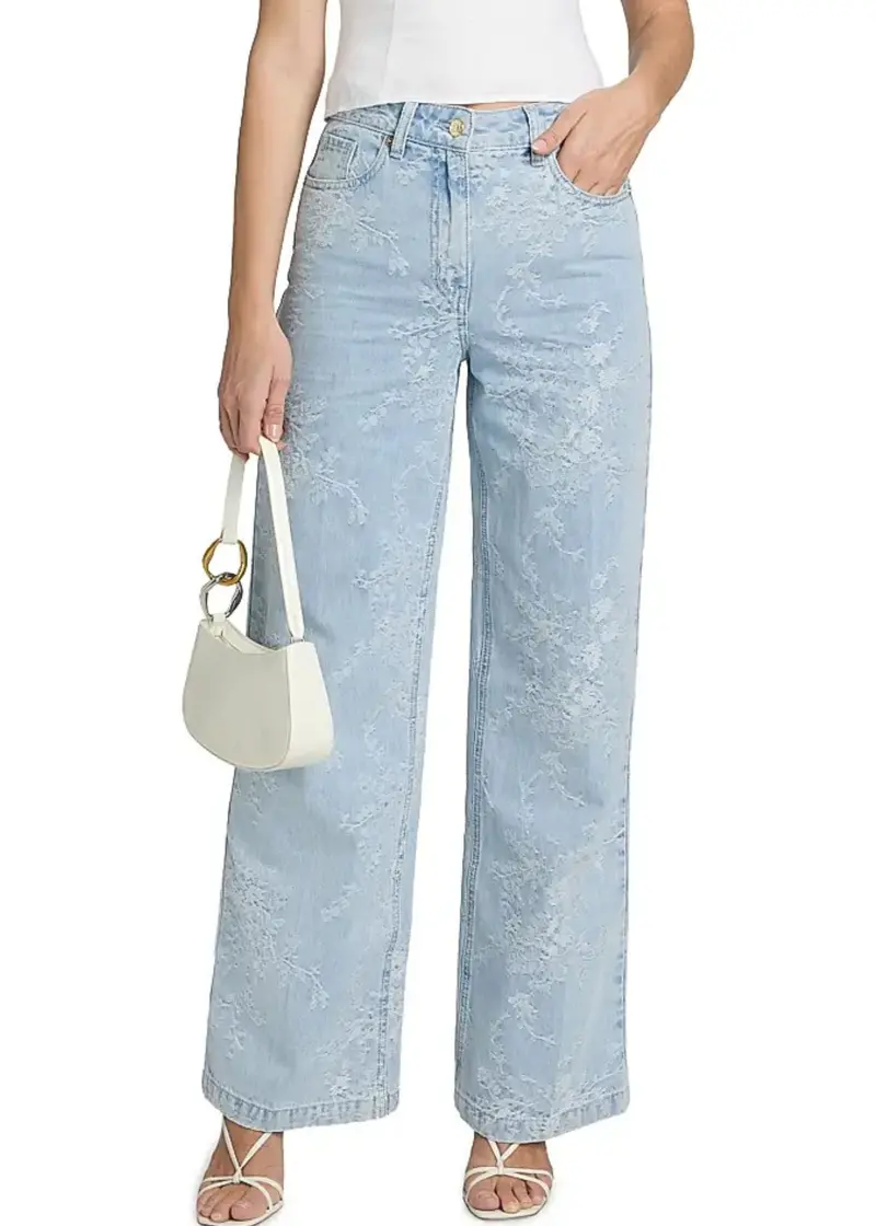 Milagro Floral Straight-Leg Jeans 1