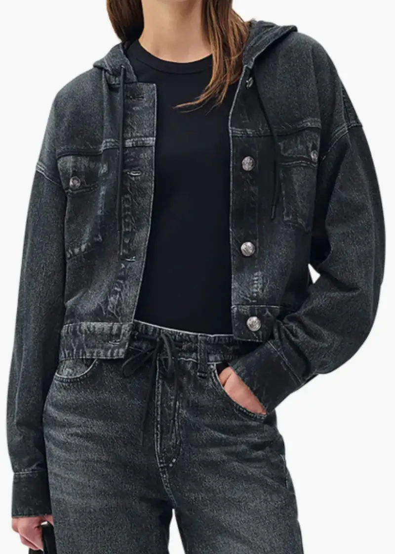 Miramar Terry Hooded Trucker Jacket 1