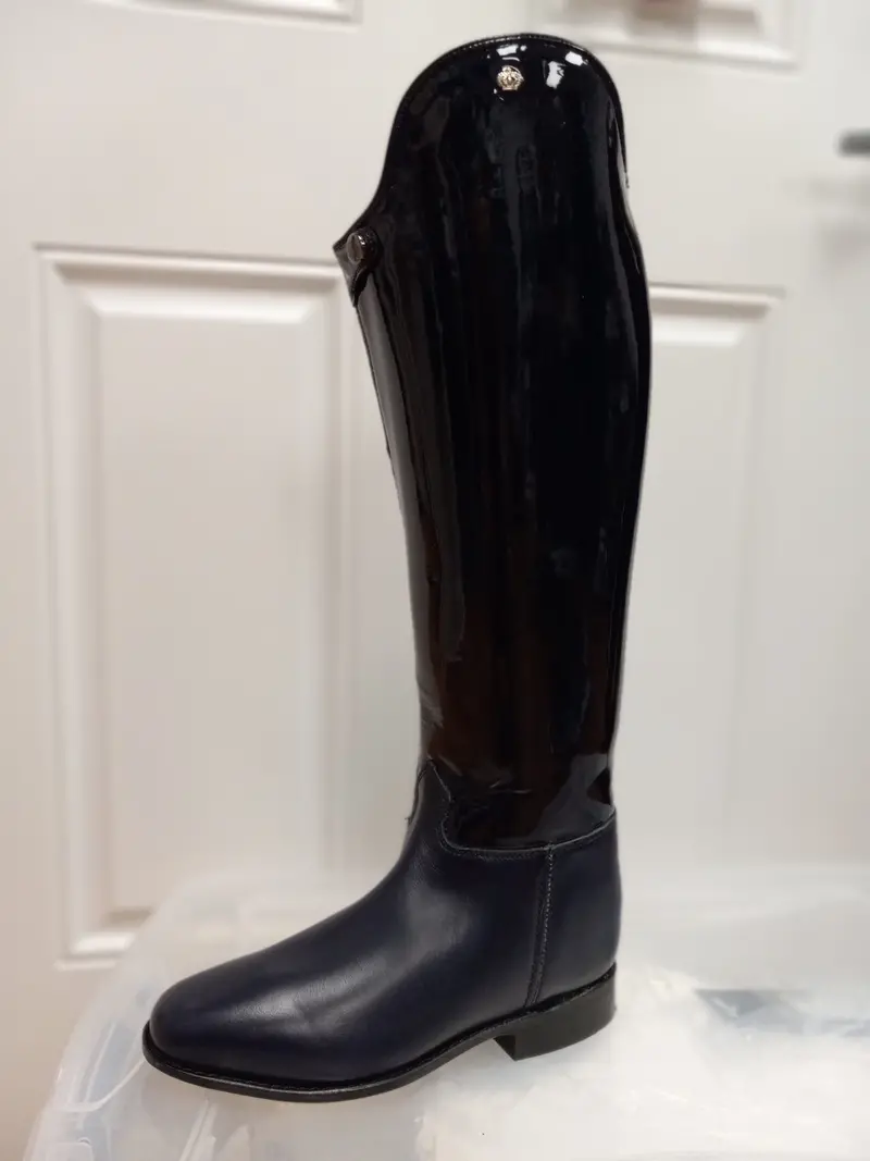 Navy Patent Konigs Riding Boots 1