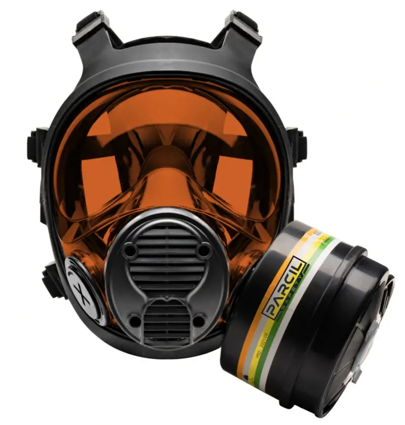 Nb-100 Dark Amber Tactical Gas Mask - Full Face Respirator With 40Mm N-B-1 Defense Filter 1