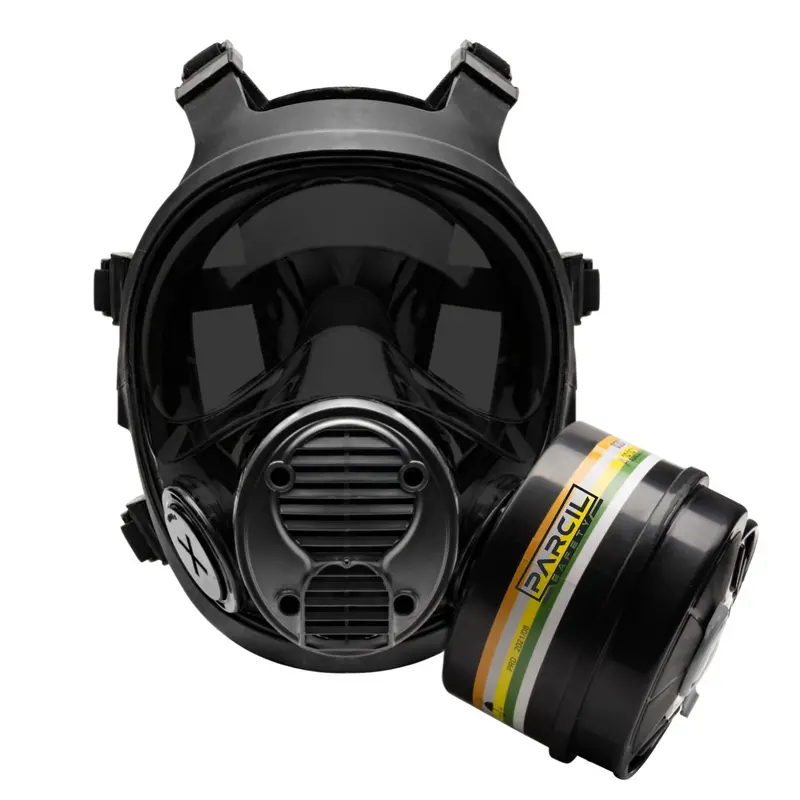 Nb-100 Smoke Black Tactical Gas Mask - Full Face Respirator With 40Mm N-B-1 Defense Filter 1