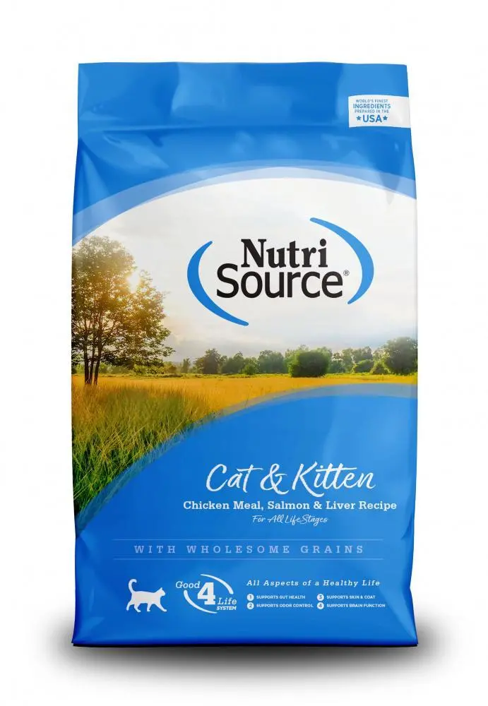 Nutrisource Cat & Kitten Chicken, Salmon & Liver Dry Cat Food 1