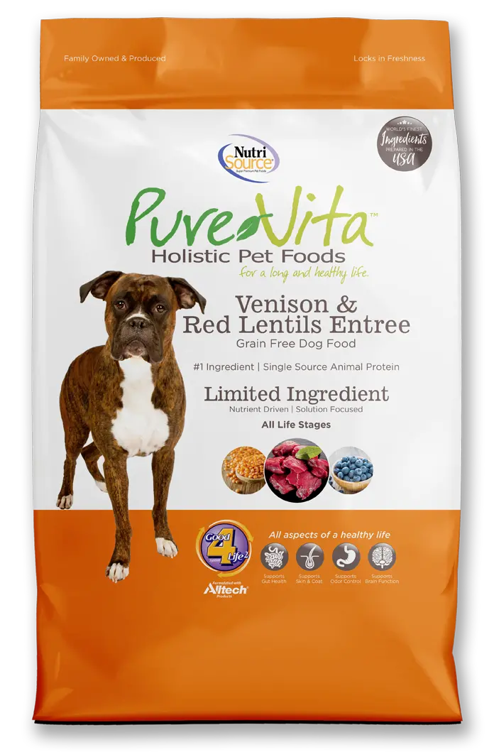Nutrisource Purevita Venison & Red Lentils Entrée Dog Food 1