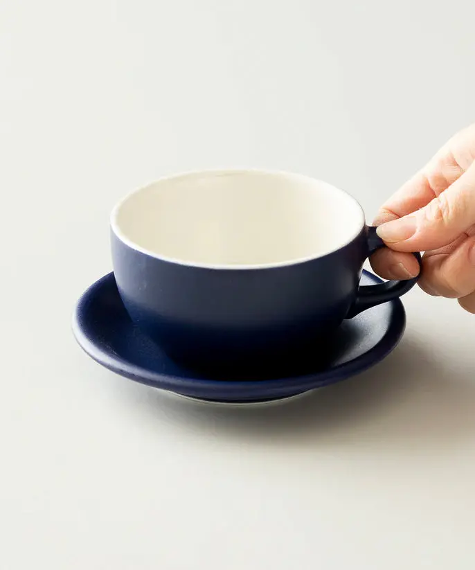 Origami 10Oz Latte Cups And Saucers 6
