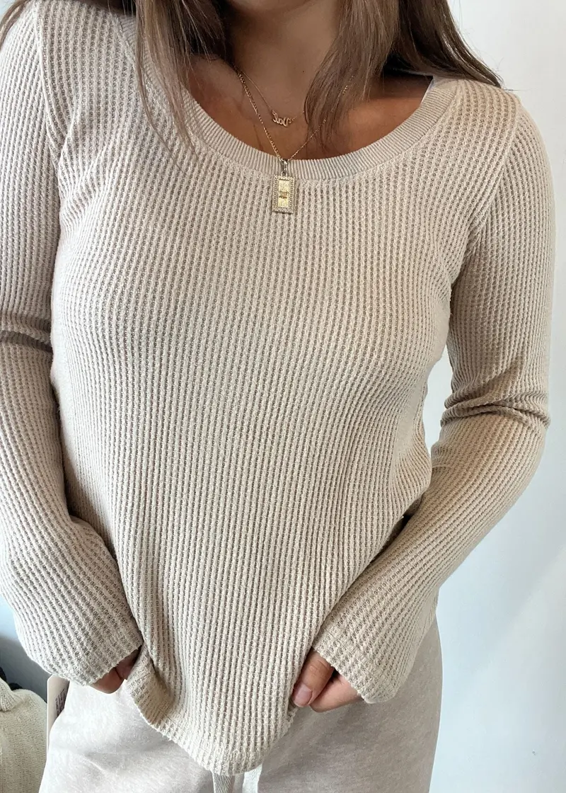 Palmer Waffle Scoop Neck 1