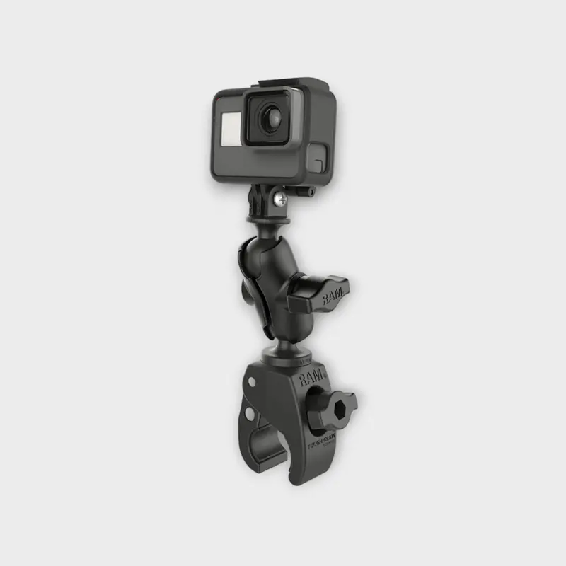 Ram® Tough-Claw™ Clamp Mount With Action Camera Adapter - Aluminum 1