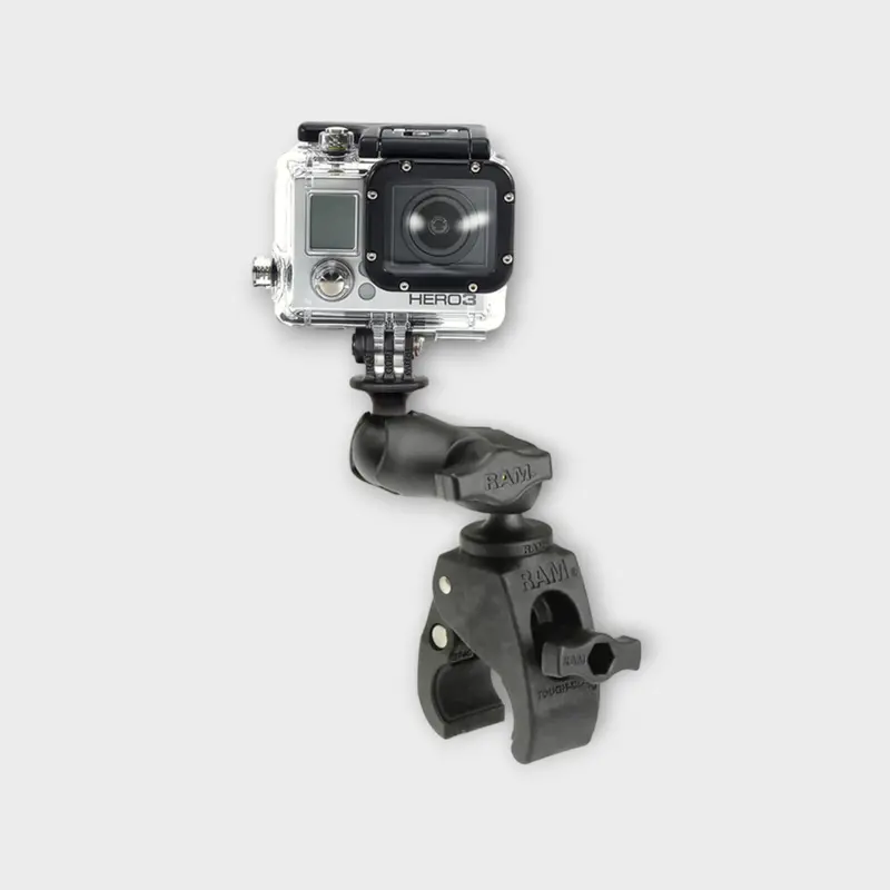 Ram® Tough-Claw™ Double Ball Mount With Universal Action Camera Adapter 1