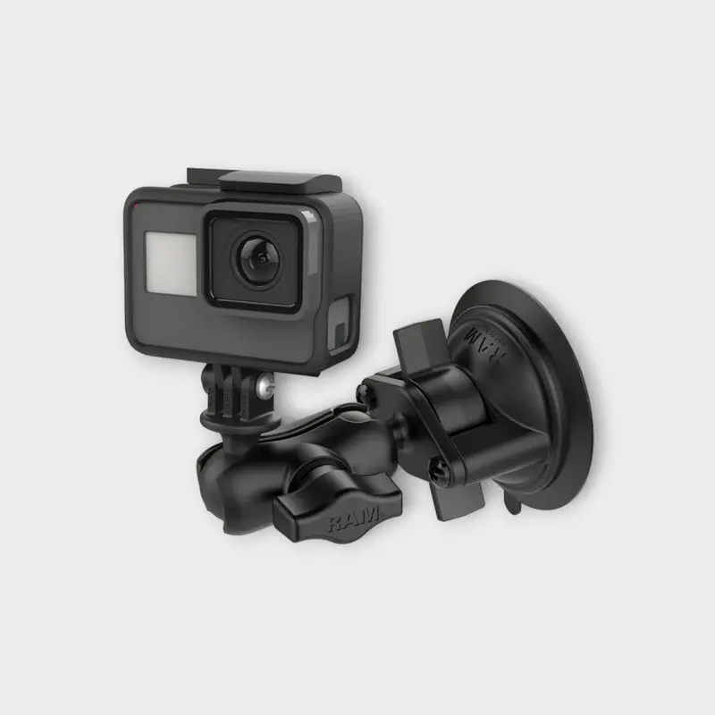 Ram® Twist-Lock™ Suction Cup Mount With Action Camera Adapter - Short 1