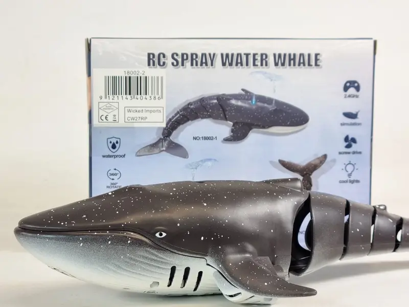 Rc Model Bath Time Kids Water Spray Swimming Model Whale Shark Toy 1