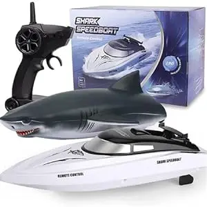 Remote Control Boat Shark Rc Shark Boat Toy 2 In 1, 2.4Ghz Rc Electric Boat, Kids Electric Shark Toy For Pools And Lakes, Summer Toy Gift For Pool Lake Pond 1