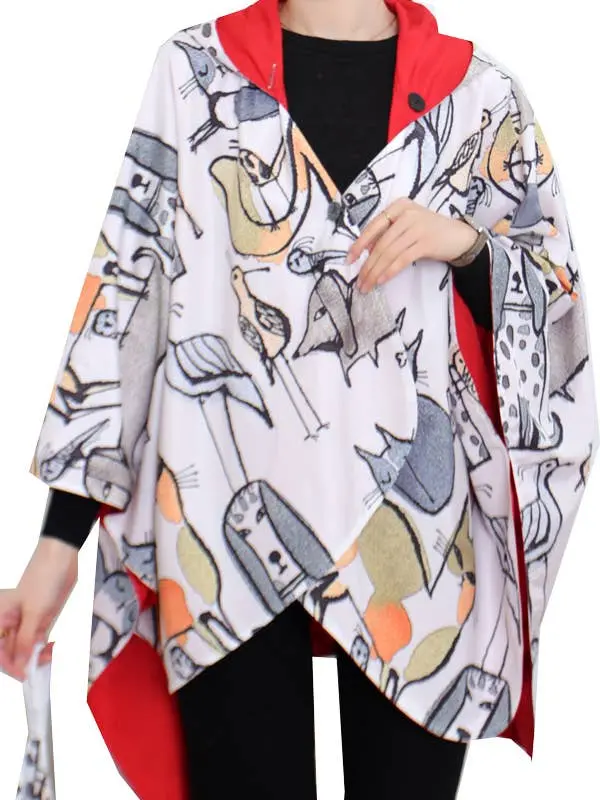 Reversible Rain Cape Animal Prints 1