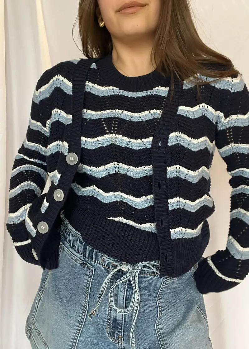 Ric Rac Stripe Cardigan 1