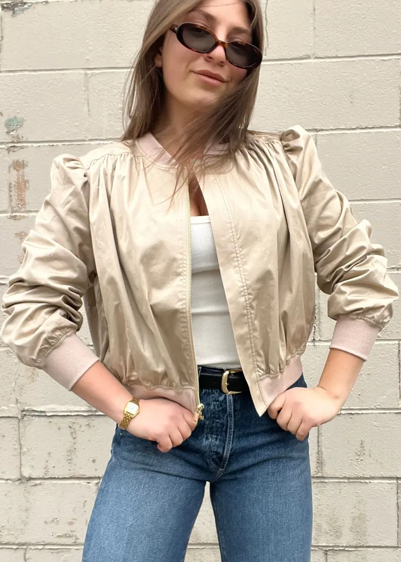 Sariah Cotton Sateen Bomber 1