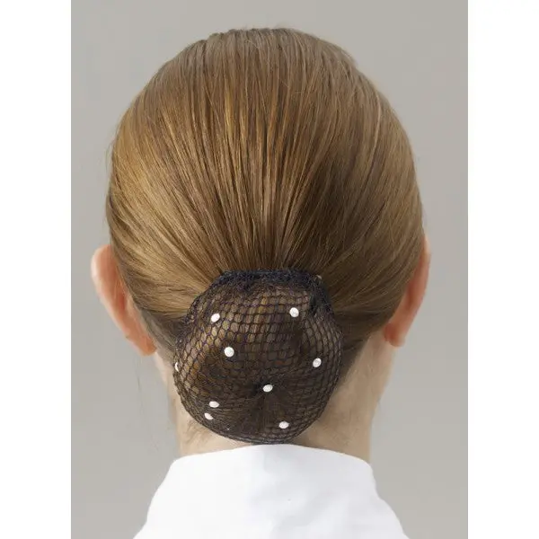 Showquest Crystal-Adorned Bun Net for Equestrian Use