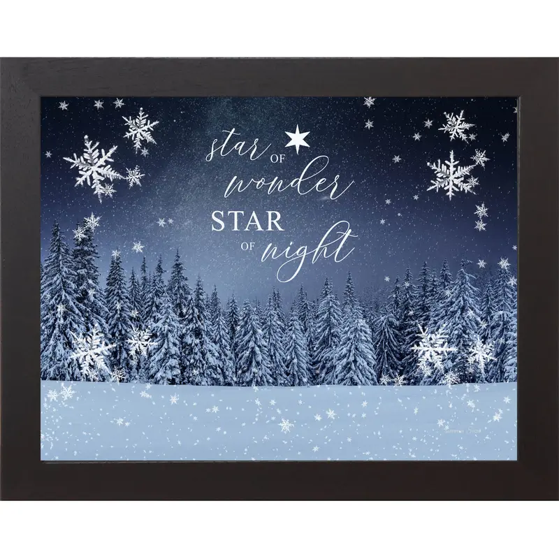 Star Of Wonder Star Of Night – Christmas Carol Winter Forest Wall Art (Sa353) 1