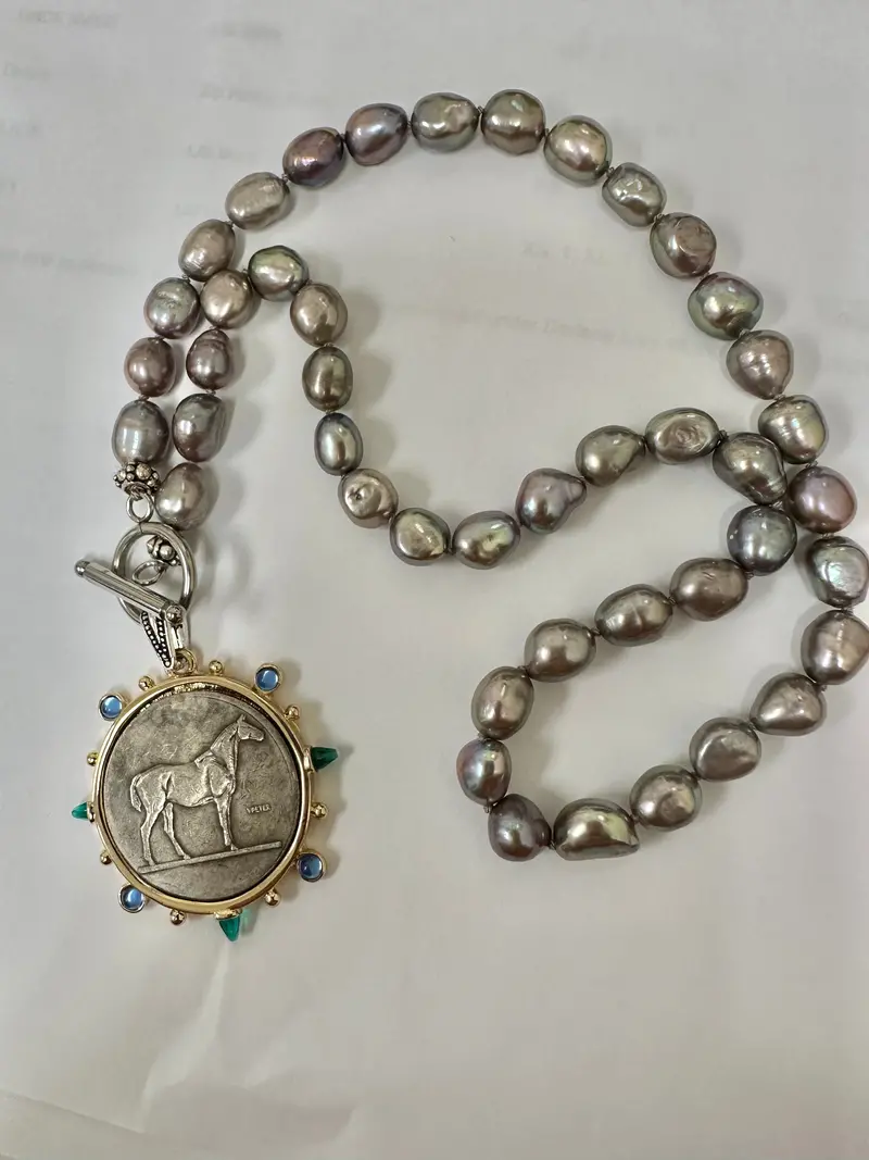 Tjp Horse Lovers With Faux Gemstones Baroque Pearls 1