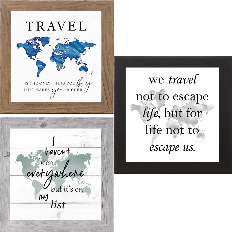Travel Quotes With World Map 1