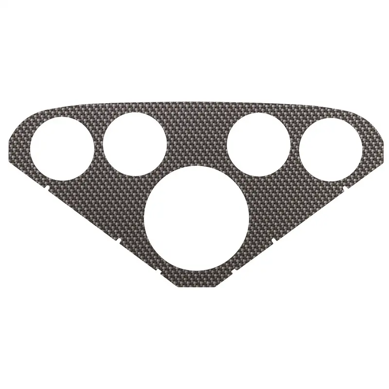 Autometer Silver Carbon-Look Faceplate – Model 2124 For Gauge #2208 (Optional Accessory) 1