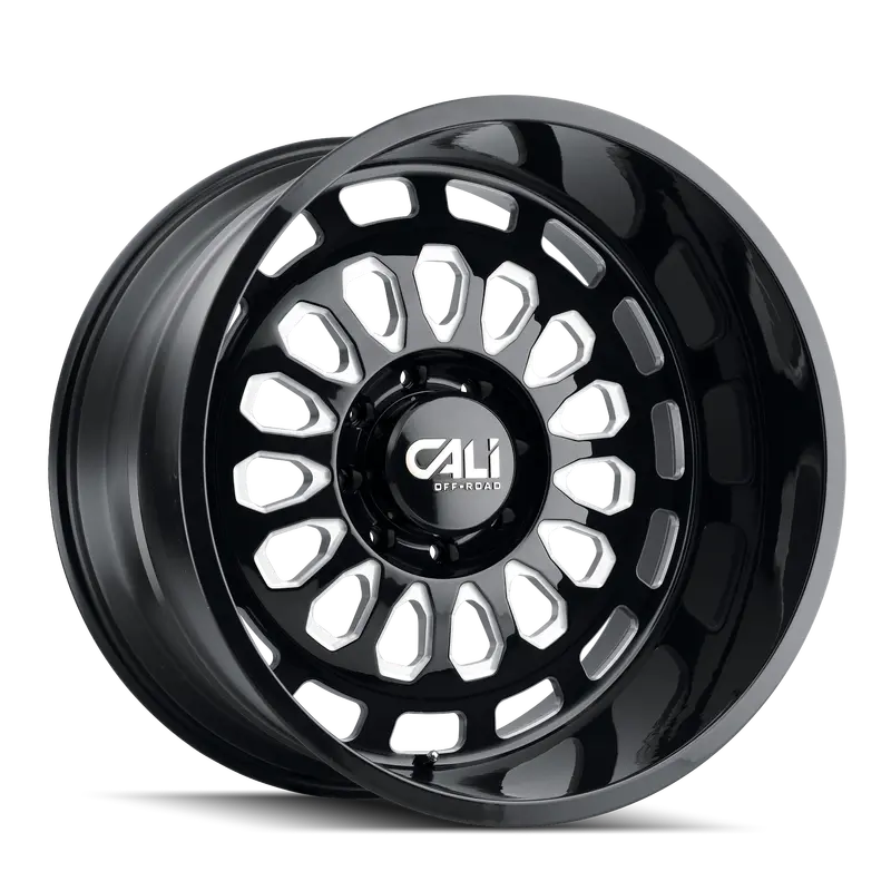 Cali Off-Road Paradox Gloss Black & Milled Spoke Wheel – 20X9", 6X135, 0Mm Offset 1