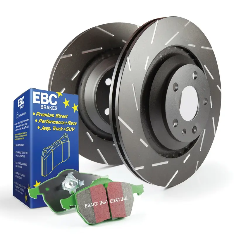 Ebc S2Kf1037 Greenstuff Performance Brake Kit – Pads & Usr Slotted Rotors 1