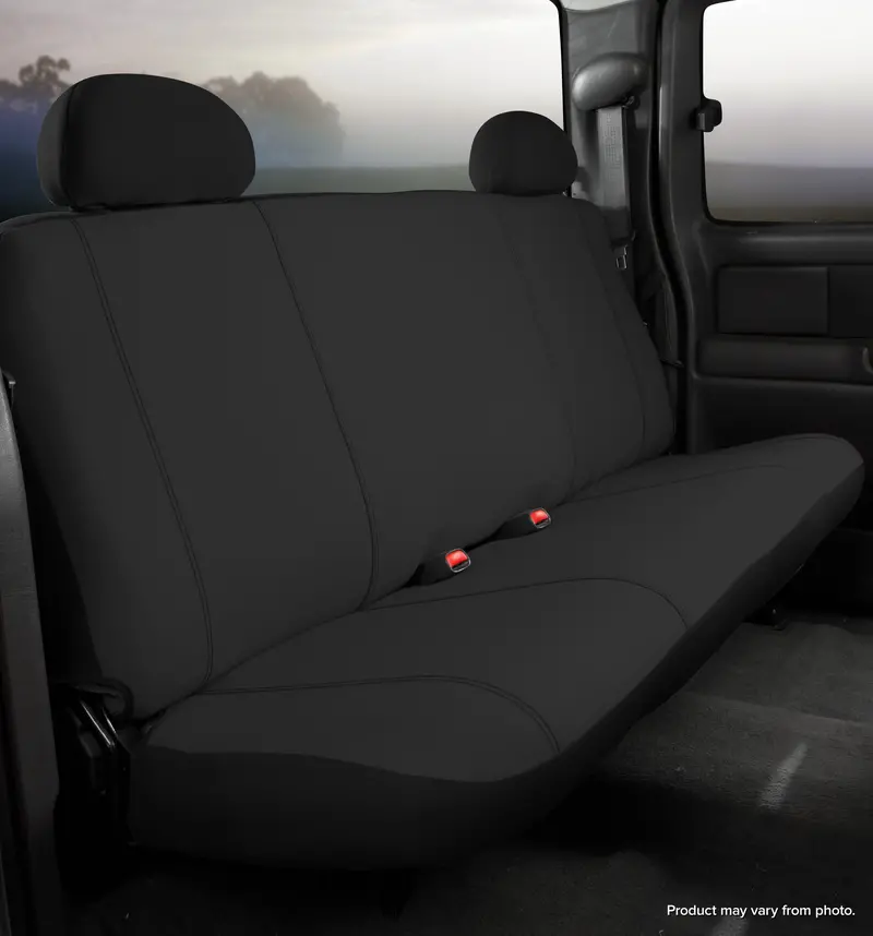 Fia Seat Protector™ Custom Cover – Poly-Cotton Blend, Black Bench Seat Fitment With Reinforced Wear Zones (Model Sp82-6) 1