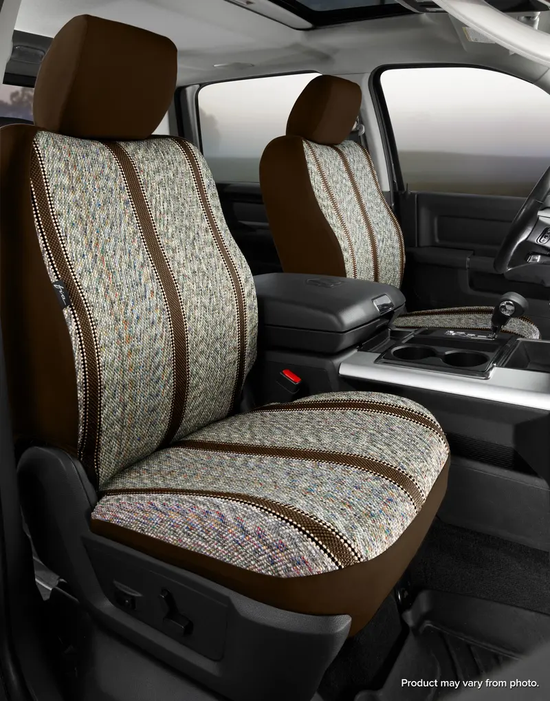 Fia Tr49-72 Brown Wrangler Custom Bucket Seat Covers – Saddle Blanket Pattern 1