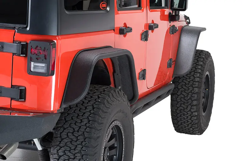 Fishbone Offroad Fb23006 Jeep Jk Tube Fenders 07-18 Wrangler Jk Front/Rear Set Of 4 Steel Black Textured Powdercoat Fishbone Offroad 1