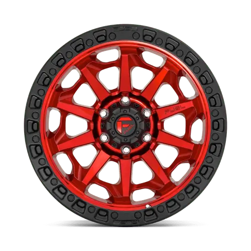 Fuel D695 18X9 Inch Off-Road Wheel – 6X135 Bolt Pattern, -12Mm Offset, Gloss Red Black Bead Ring 1